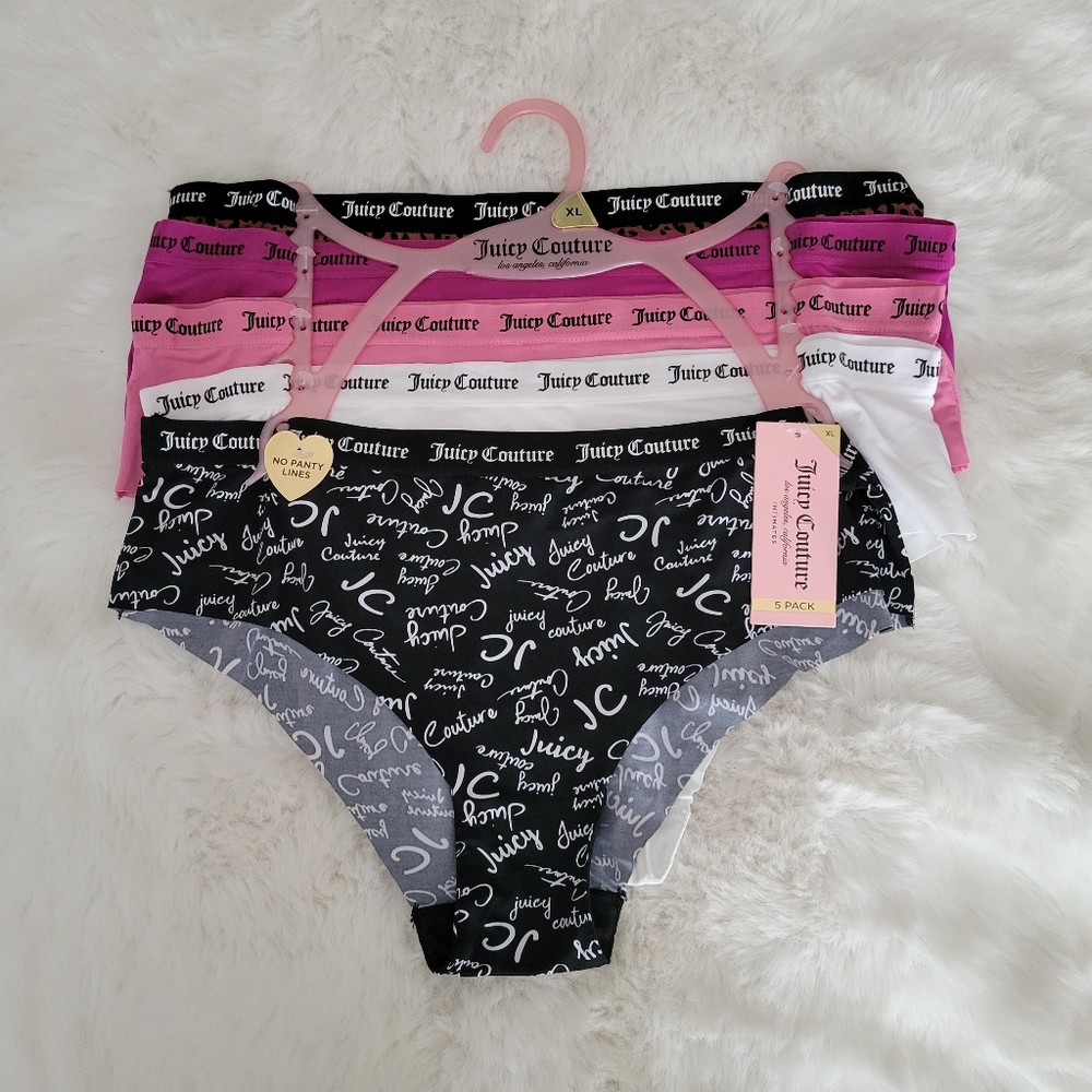 💖JUICY COUTURE BRAND NEW 5-PACK NO PANTY LINES PANTIES SIZE XL